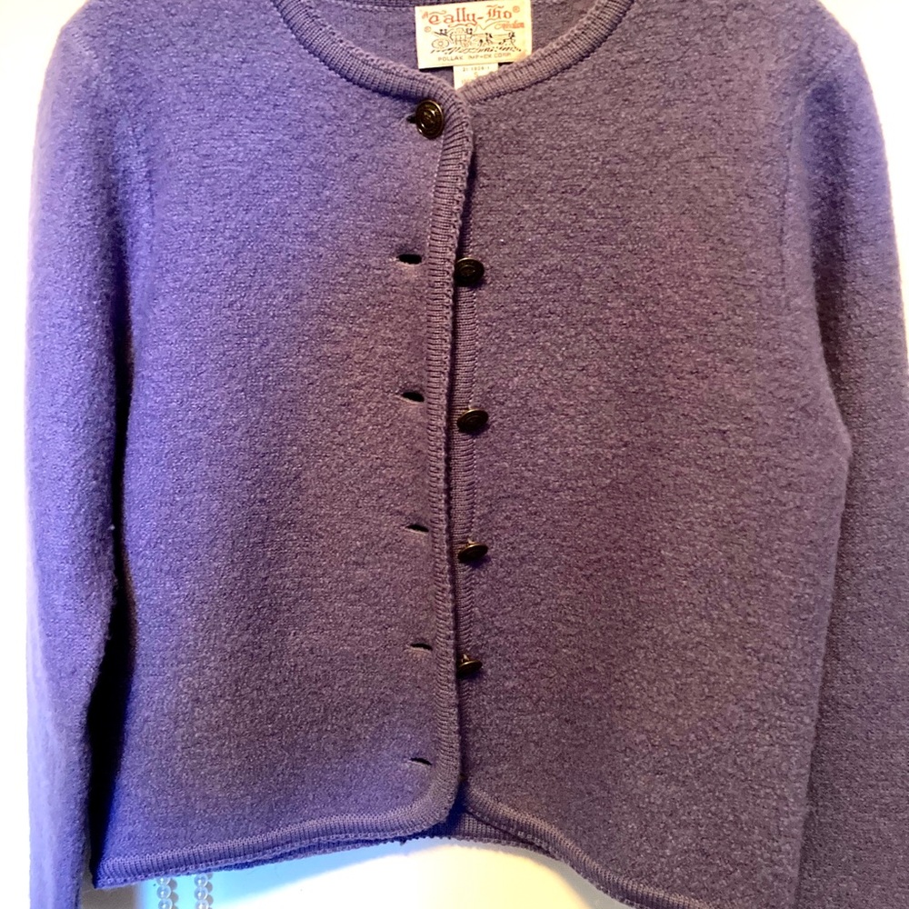 Tally Ho wool cardigan sweater/jacket small